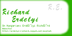 richard erdelyi business card